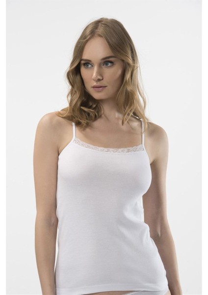 Kadın Beyaz 2'li Dantelli Ip Askılı Kaşkorse 292 fiyatları
