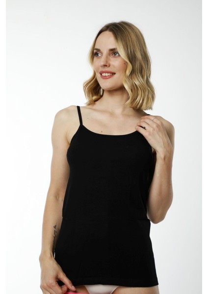 Hmd 2408 Siyah 3'lü Pamuklu Likralı Rahat Doku Ince Askılı Kadın Atlet fiyatları