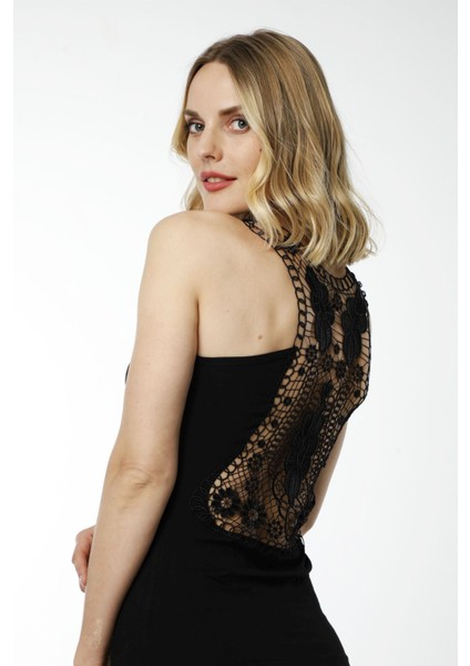 Hmd 2463 Siyah 3'lü Pamuklu Rahat Doku Sırt Dantel Detaylı Dantel Askılı Kadın Atlet fiyatları