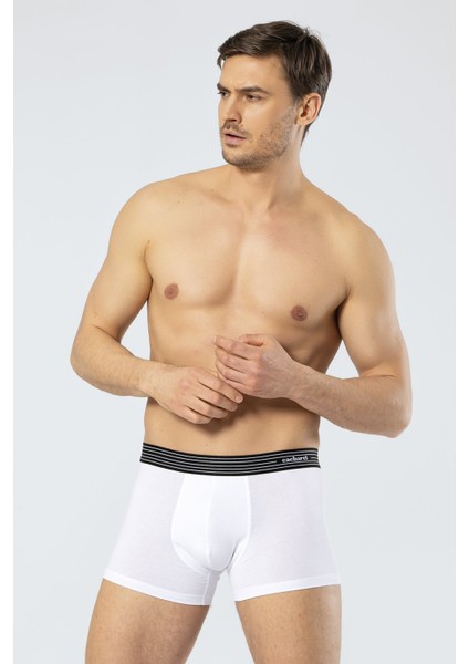 1320 Beyaz Siyah Gri Erkek 3'lü Boxer modelleri