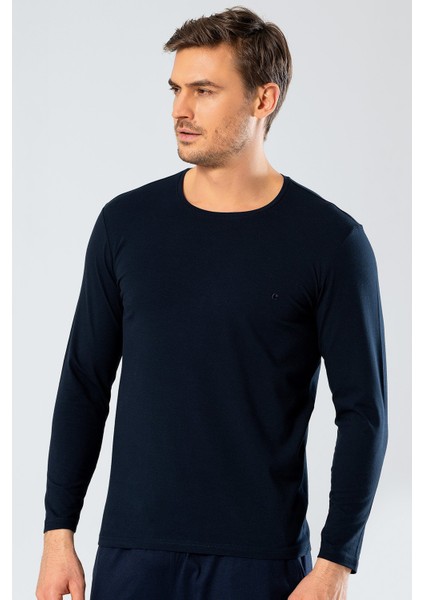 1333 Lacivert Erkek Erkek Lacivert O Yaka Uzun Kollu Sweatshirt fiyatları