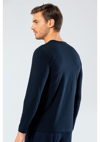 1333 Lacivert Erkek Erkek Lacivert O Yaka Uzun Kollu Sweatshirt modelleri