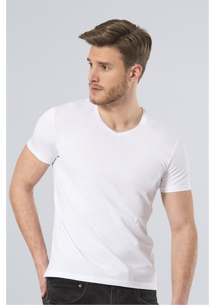 Las Vegas Erkek V Yaka Basic T-Shirt fiyatları