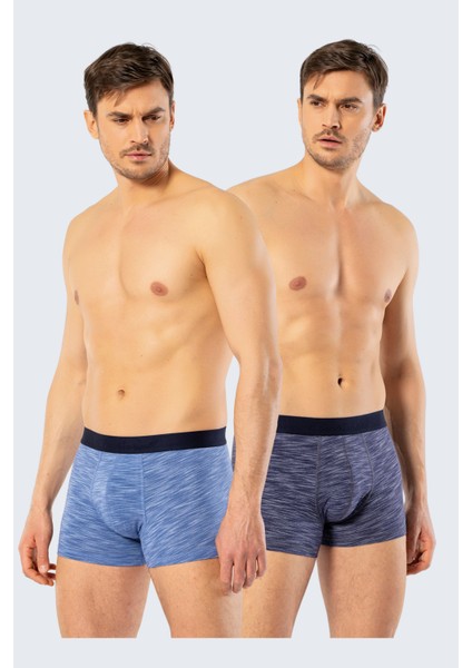 1324 Lacivert Indigo Erkek 2'li Boxer