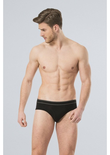166 Siyah Erkek Likralı Slip