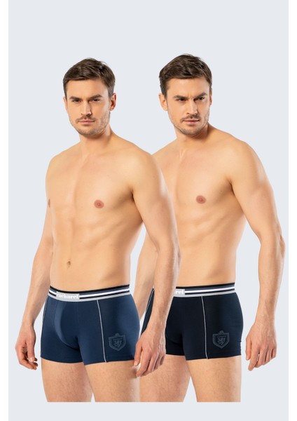 1322 Lacivert Indigo Erkek 2'li Boxer