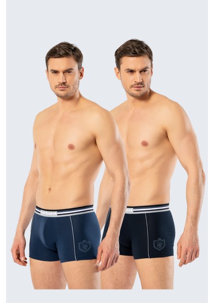 1322 Lacivert Indigo Erkek 2'li Boxer
