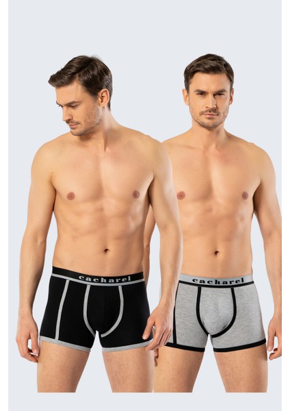 1322 Siyah Gri Erkek 2'li Boxer fiyatları
