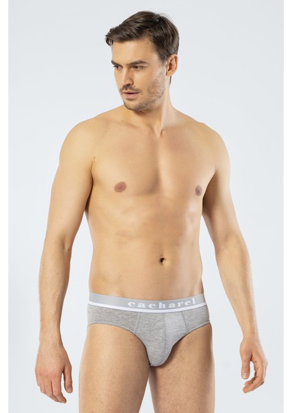 1312 Gri Melanj Erkek Lastikli Slip