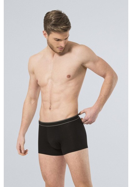 165 Siyah Erkek Likralı Boxer