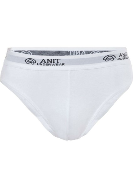 Anıt 1116 Beyaz 3 Adet Ribana Pamuklu Erkek Slip Külot