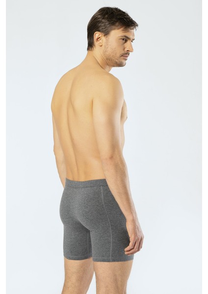 1336 Antrasit Erkek Likralı Bel Bantlı Uzun Boxer modelleri