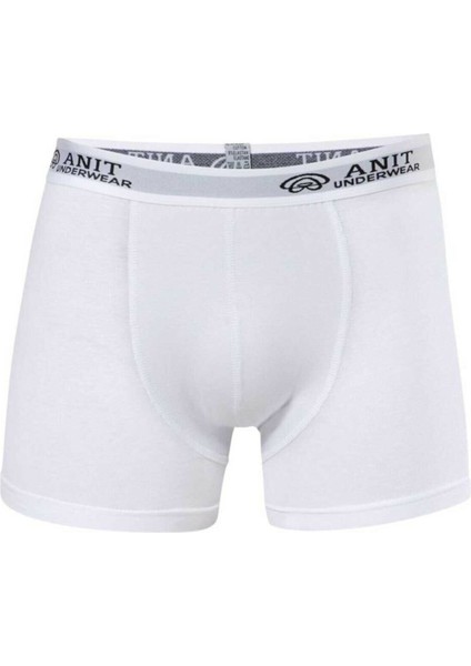 Anıt 1115 Beyaz 3 Adet Likralı Pamuklu Erkek Boxer