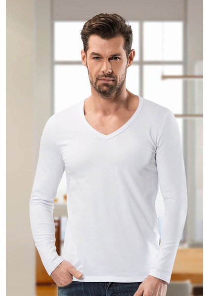 Anıt 1166 Beyaz 3 Adet 0 Yaka Uzun Kol Erkek Fanila fiyatları