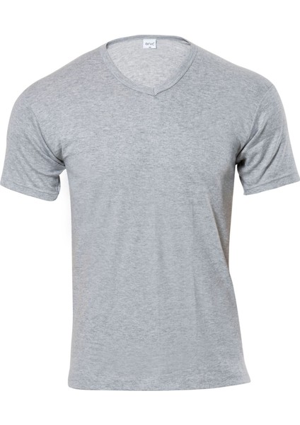 Anıt 1109 Gri 3 Adet Ribana V Yaka Kollu Erkek Fanila