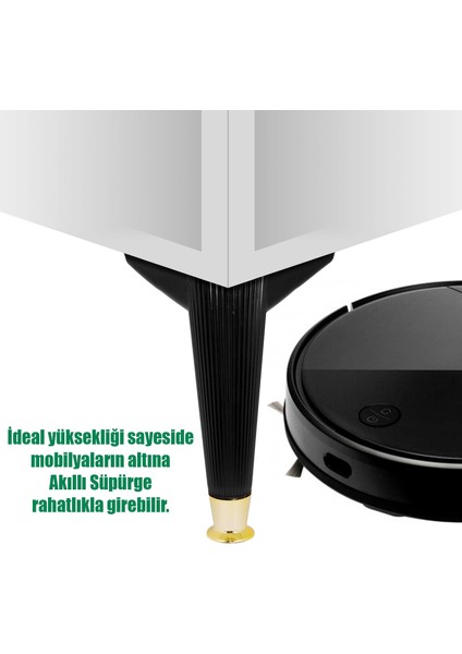 Mobilya Kanepe Koltuk Sehpa Ünite Ayağı 22 Cm Siyah Baza Ayakları 4 Adet fırsatları