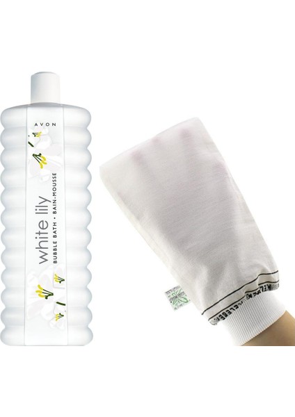 Beyaz Zambak Kokulu 500ML Banyo Köpüğü ve Banyo Kesesi