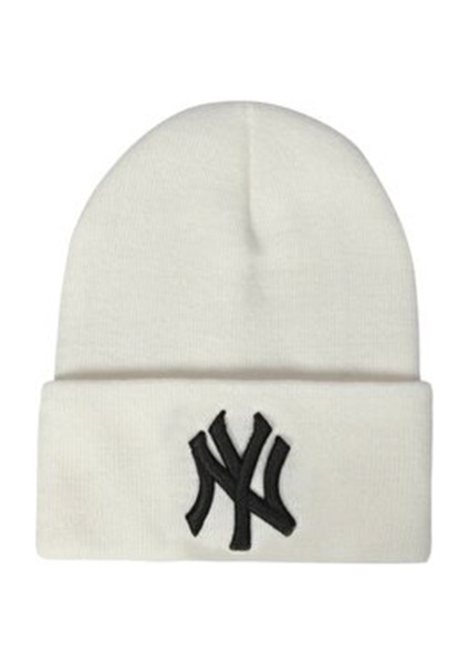 Ny New York Kırık Beyaz Bere Unisex