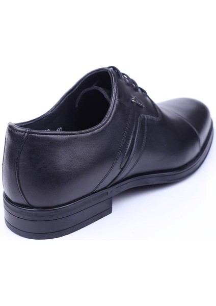 2512 Erkek Siyah Bağcıklı Deri Kauçuk Klasik Ayakkabı modelleri