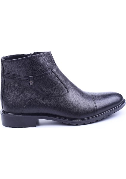 7515-2 Siyah Deri Kauçuk Taban Klasik Erkek Bot fırsatları