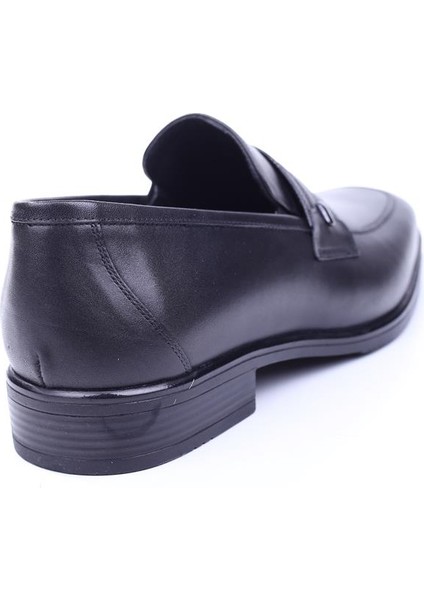 509 Erkek Deri Siyah Bağcıksız Klasik Kauçuk Ayakkabı modelleri