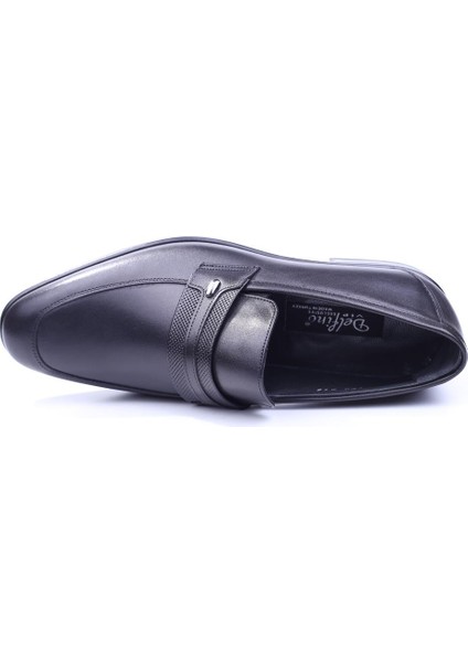 509 Erkek Deri Siyah Bağcıksız Klasik Kauçuk Ayakkabı fırsatları