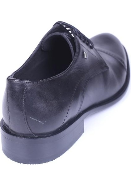 5045 Erkek Siyah Bağcıklı Neolit Taban Klasik Deri Ayakkabı modelleri