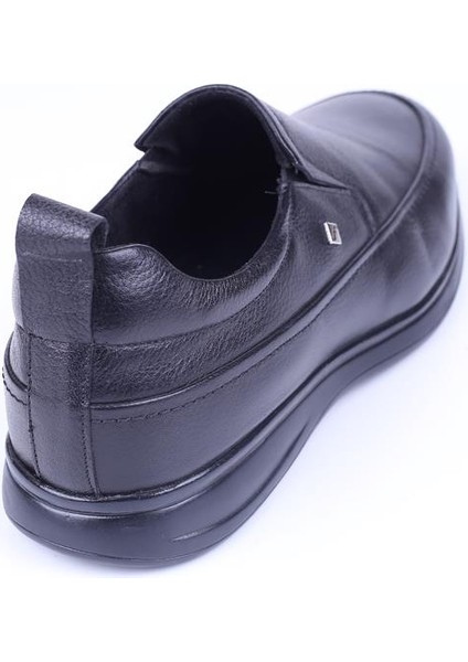 9547 Erkek Siyah Deri Klasik Kauçuk Ayakkabı fırsatları