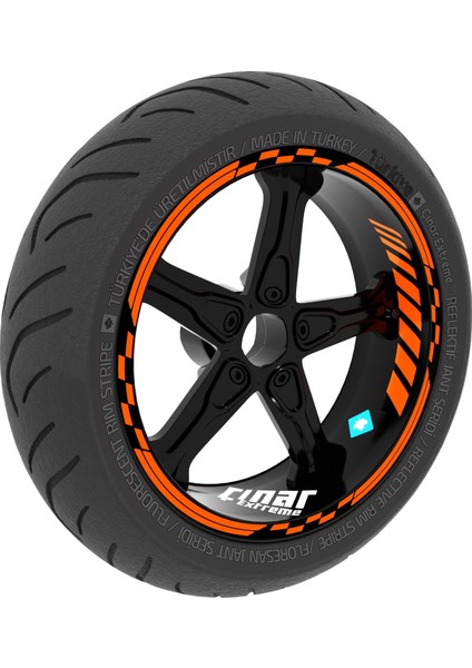 Moto Gp Iç Dış Jant Şeridi Takım Sticker Reflektif & Floresan Renkler Çınar Extreme