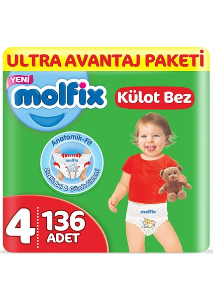 Külot Bez Ultra Avantaj 9-14 136 Adet