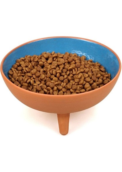 Yörem Çömlekçilik Ayaklı Sırlı Çömlek Kedi Maması Kabı