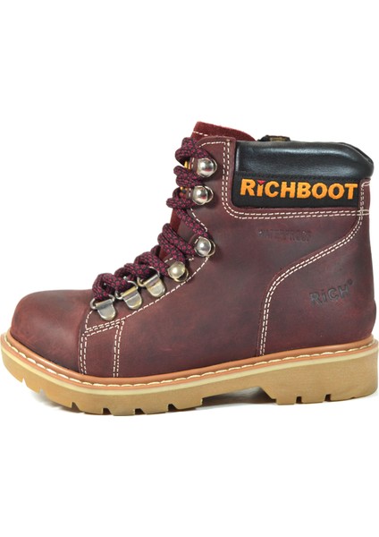 Richy Kids Richy KidsYağlı Deri Mor FermuarlıKız Çocuk Bot