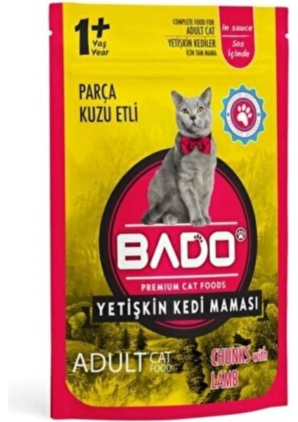 Parça Kuzu Etli Yetişkin Kediler İçin Yaş Mama 85 Gram