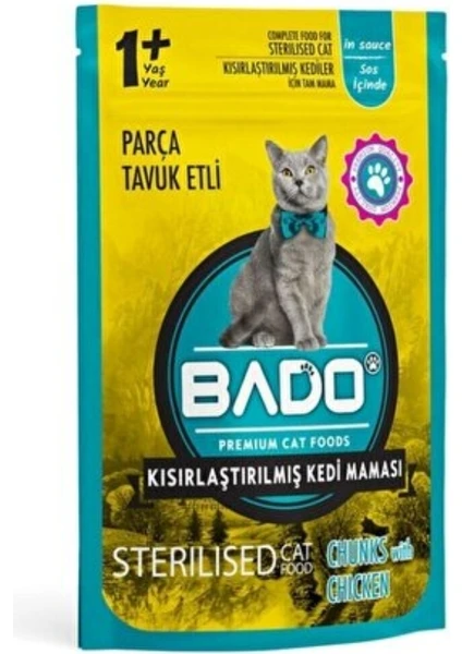 Kısırlaştırılmış Yaş Kedi Maması Parça Etli 85GR