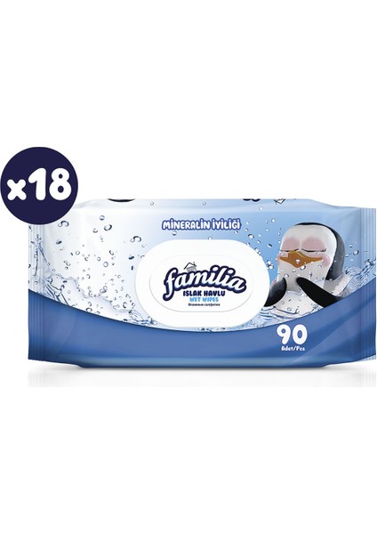 Islak Havlu Mineralli 18x90lı (1620 Yaprak)