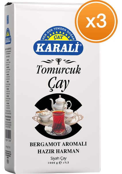 Karali Çay Tomurcuk (Earl grey) Dökme Çay 1000 Gr x 3 Paket