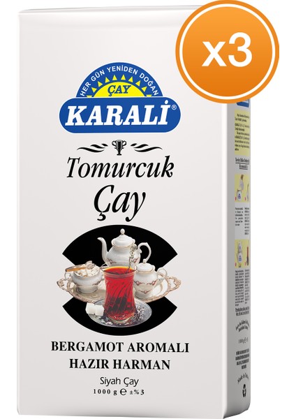 Karali Çay Tomurcuk (Earl grey) Dökme Çay 1000 Gr x 3 Paket