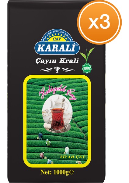 Karali Çay Hediyelik Dökme Çay 1 kg x 3 Paket