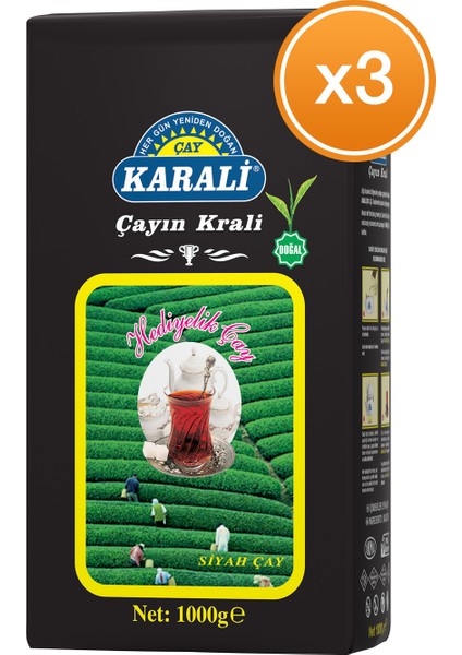 Karali Çay Hediyelik Dökme Çay 1 kg x 3 Paket