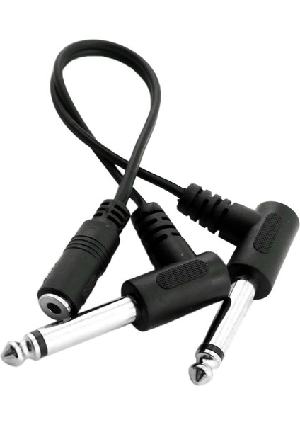 3.5mm Stereo 2x 6.35MM 1/4 "ts Mono Y Splitter Kablosu (Yurt Dışından)