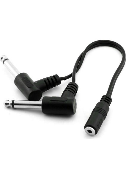 3.5mm Stereo 2x 6.35MM 1/4 "ts Mono Y Splitter Kablosu (Yurt Dışından)