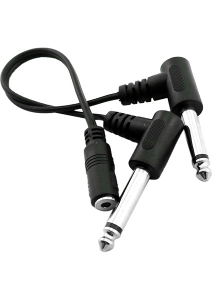 3.5mm Stereo 2x 6.35MM 1/4 "ts Mono Y Splitter Kablosu (Yurt Dışından)