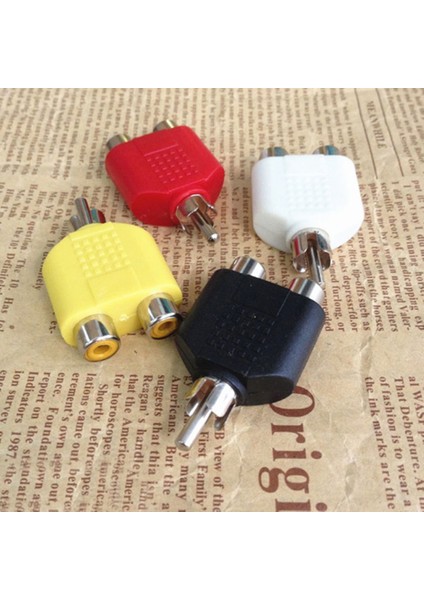 Rca Y Splitter Av Ses Video Fiş Dönüştürücü 2 Kablo Adaptörü (Yurt Dışından)