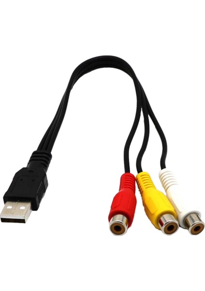 USB 3rca Video Av A / V Dönüştürücü Kabloları Adaptörü Için Hdtv Tv (Yurt Dışından)