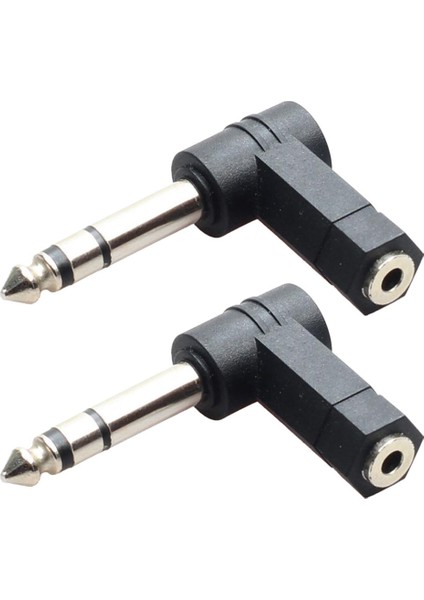 2x 6.35MM 1/4 ''  3.5mm 1/8 ''  Stereo Ses Adaptörü Bağlayıcı (Yurt Dışından)