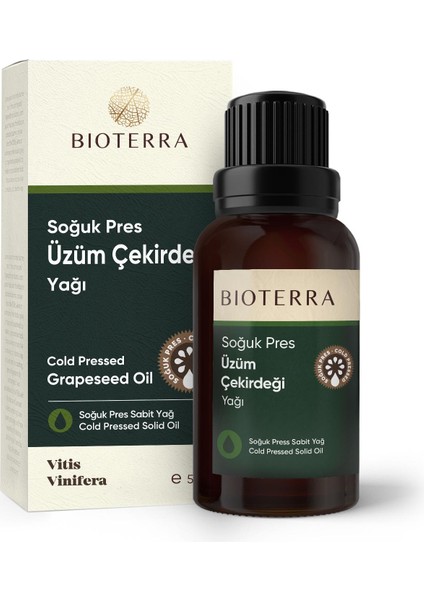 Üzüm Çekirdeği Yağı 50 ml (Soğuk Pres)