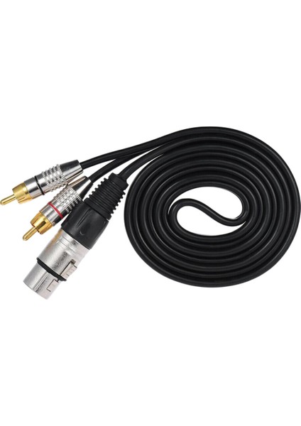 Rca Xlr Hoparlör Kablosu Y-Splitter Konnektör Adaptörü Kablosu 1.5m (Yurt Dışından)