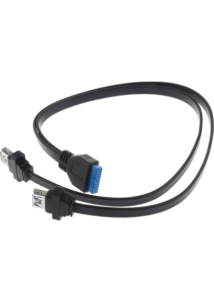 2 Port USB 3.0 Pc Anakart Header 20 Pin Düz Kablolu Kordon 1.5ft (Yurt Dışından)