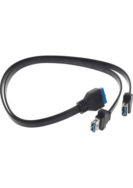 2 Port USB 3.0 Pc Anakart Header 20 Pin Düz Kablolu Kordon 1.5ft (Yurt Dışından)