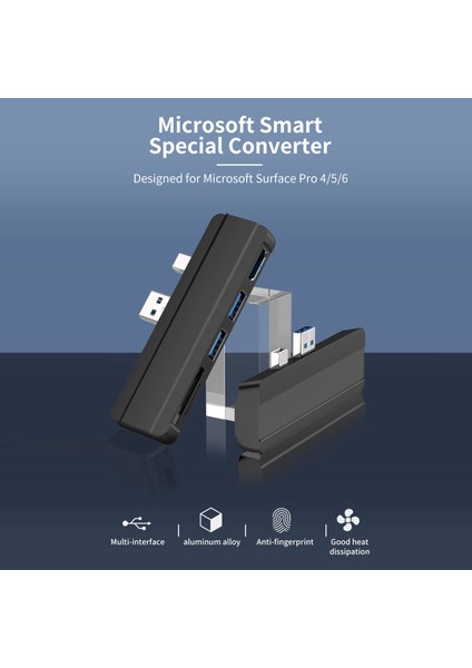 USB Hub Connector USB 3.0 Yüzey Pro 5 Adaptörü Için Adaptör Genişletme (Yurt Dışından)